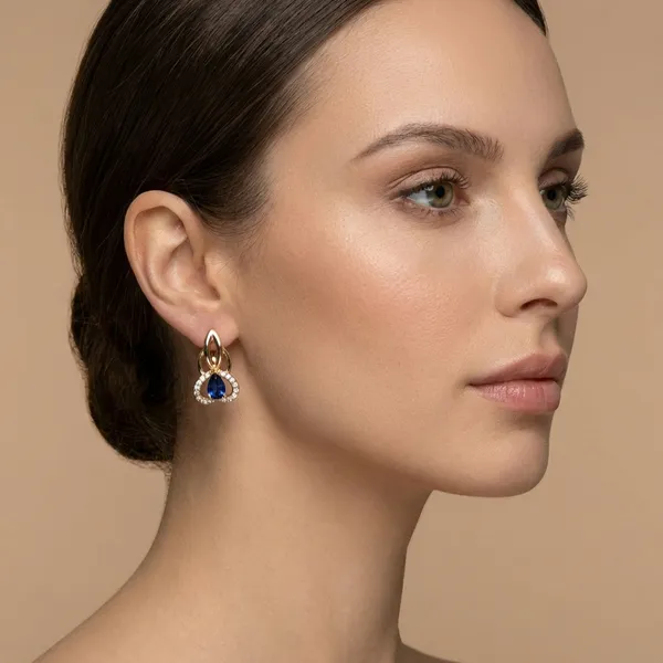 Blue_Teardrop_Elegance_Ears_Anti_Tarnish_Earring_For_Women
