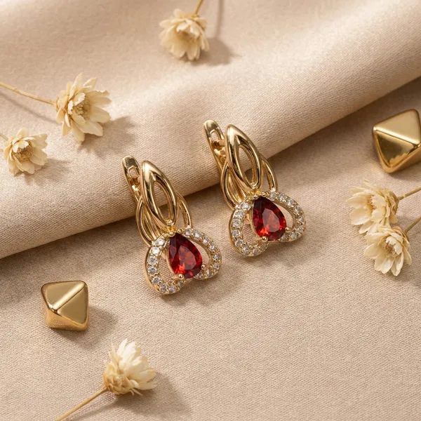 Red_Golden_Ruby_Teardrop_Crystal_Ears_Anti_Tarnish_Earring_For_Women