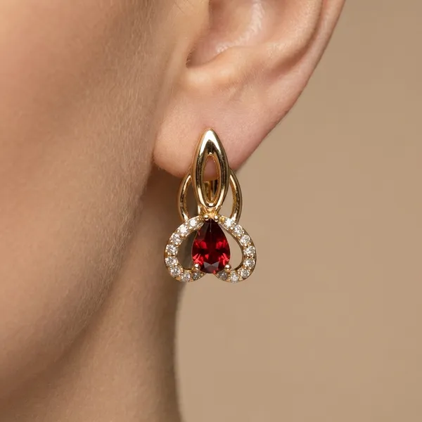 Red_Golden_Ruby_Teardrop_Crystal_Ears_Anti_Tarnish_Earring_For_Women