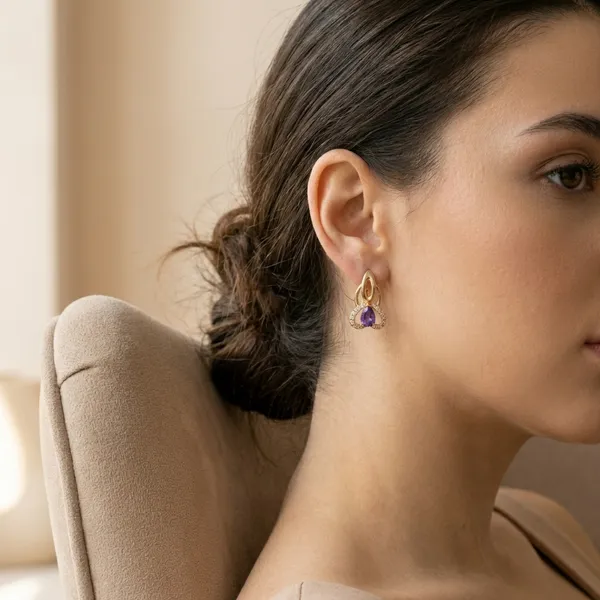 Purple_Teardrop_Crystal_Gold_Ears_Anti_Tarnish_Earring_For_Women