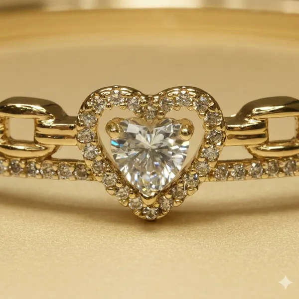 Gold_Elegant_Heart_Crystal_Chain_Anti_Tarnish_Ring_Bracelet_For_Women