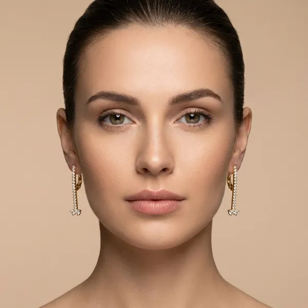 Gold_Vertical_Crystal_Drop_Tone_Ears_Anti_Tarnish_Earring_For_Women