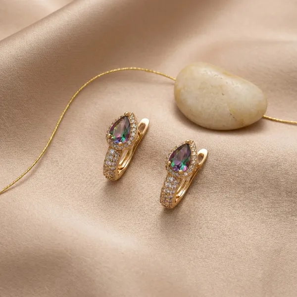 Rainbow_Teardrop_Crystal_Hoop_Ears_Anti_Tarnish_Earring_For_Women
