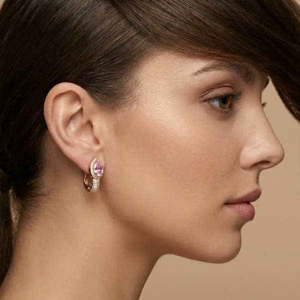 Pink_Teardrop_Crystal_Hoop_Ears_Anti_Tarnish_Earring_For_Women