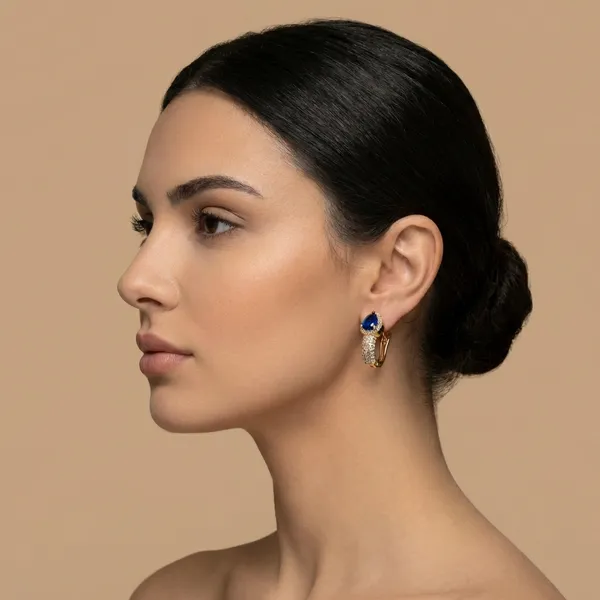 Blue_Teardrop_Crystal_Hoop_Ears_Anti_Tarnish_Earring_For_Women