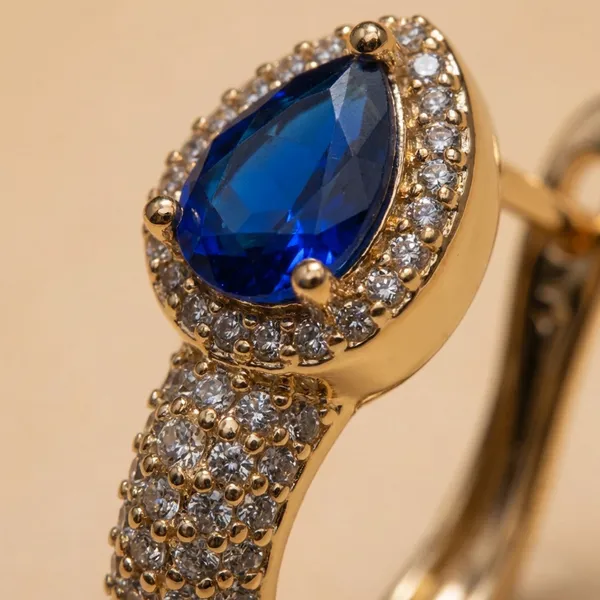 Blue_Teardrop_Crystal_Hoop_Ears_Anti_Tarnish_Earring_For_Women
