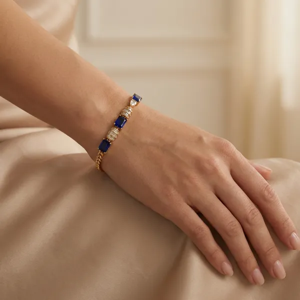 Blue_Link_Anti_Tarnish_Bracelet_For_Women