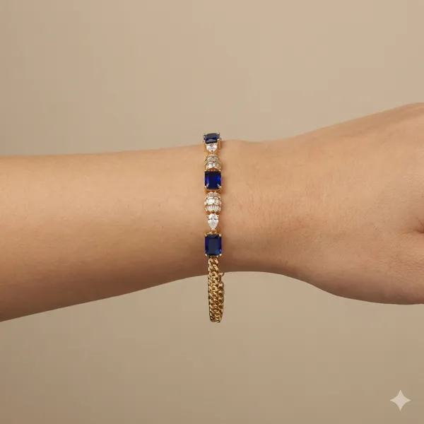 Blue_Link_Anti_Tarnish_Bracelet_For_Women