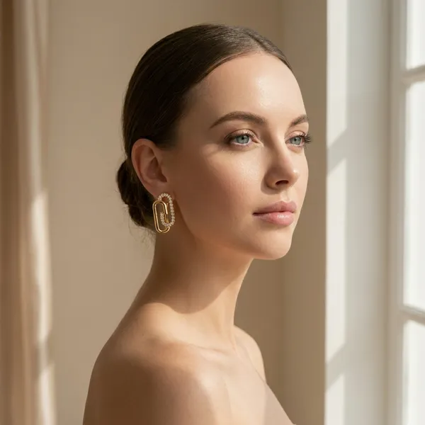 Gold_Crystal_Link_Stud_Ears_Anti_Tarnish_Earring_For_Women