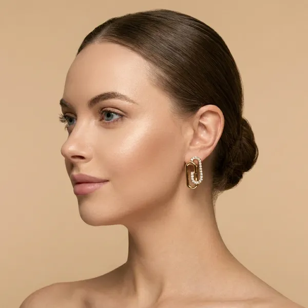 Gold_Crystal_Link_Stud_Ears_Anti_Tarnish_Earring_For_Women
