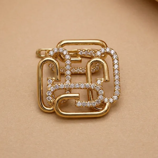 Gold_Crystal_Link_Stud_Ears_Anti_Tarnish_Earring_For_Women
