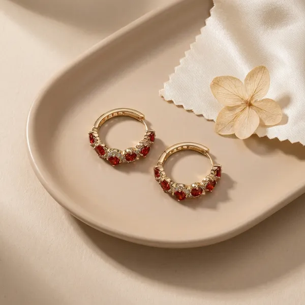 Red_Crystal_Halo_Hoop_Ears_Anti_Tarnish_Earring_For_Women
