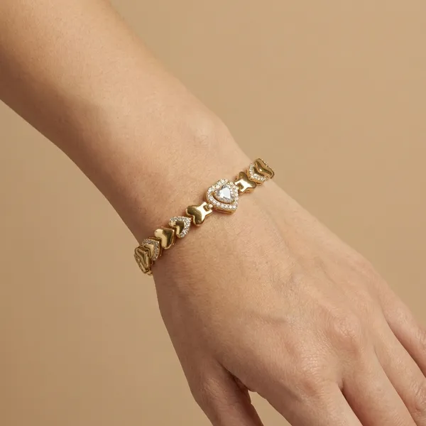Gold_And_Silver_Heart_Pave_Anti_Tarnish_Bracelet_For_Women