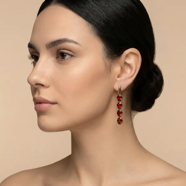 Red_Triple_Crystal_Drop_Ears_Anti_Tarnish_Earring_For_Women