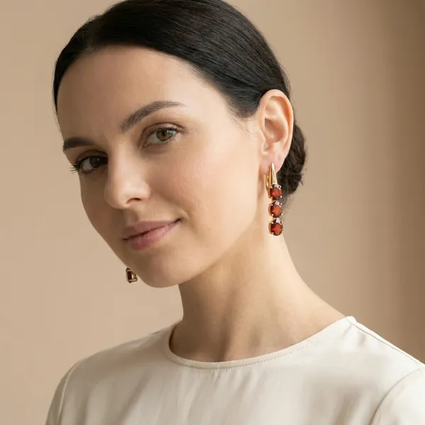 Red_Triple_Crystal_Drop_Ears_Anti_Tarnish_Earring_For_Women