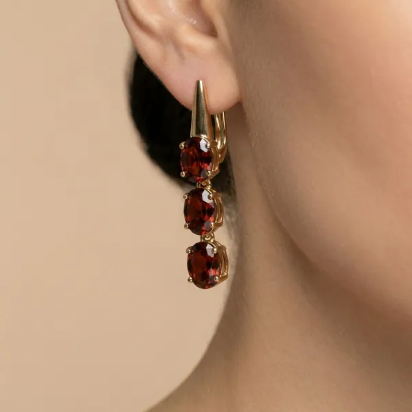 Red_Triple_Crystal_Drop_Ears_Anti_Tarnish_Earring_For_Women