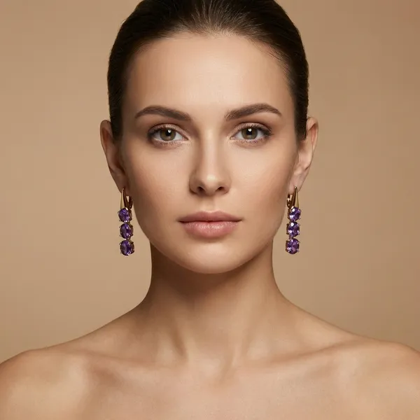 Purple_Triple_Crystal_Drop_Ears_Anti_Tarnish_Earring_For_Women