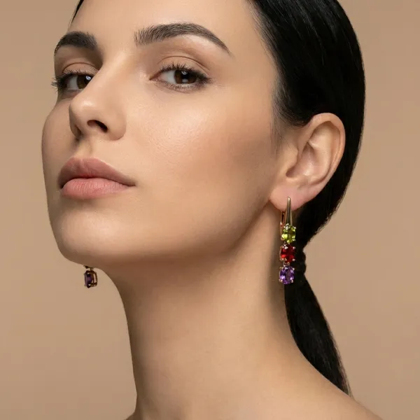Multicolor_Dark_Oval_Crystal_Drop_Ears_Anti_Tarnish_Earring_For_Women