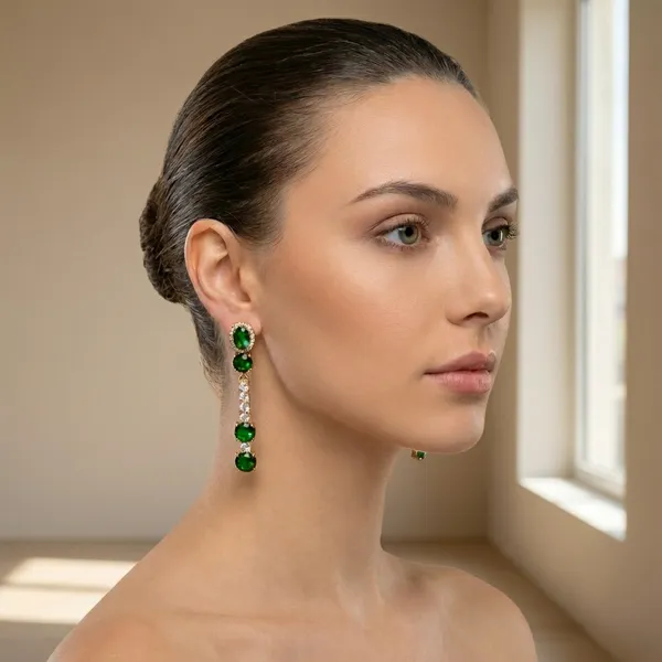 Green_Emerald_Dangle_Ears_Anti_Tarnish_Earring_For_Women