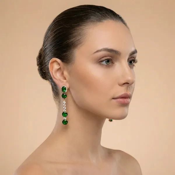 Green_Emerald_Dangle_Ears_Anti_Tarnish_Earring_For_Women