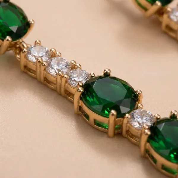 Green_Emerald_Dangle_Ears_Anti_Tarnish_Earring_For_Women