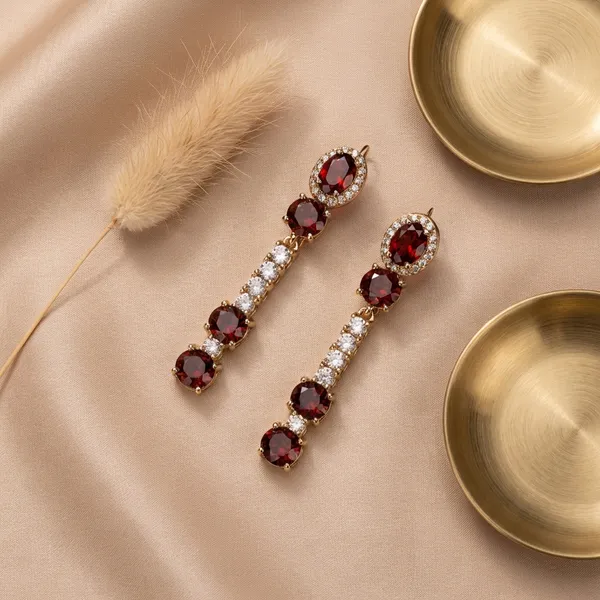 Red_Ruby_Dangle_Ears_Anti_Tarnish_Earring_For_Women