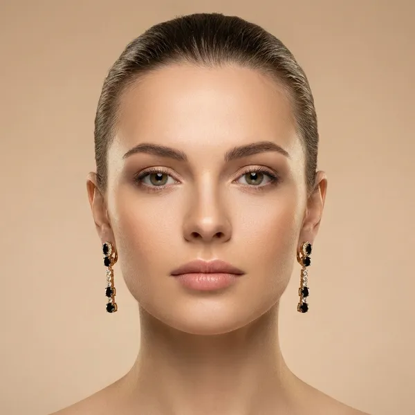 Black_Stone_Dangle_Ears_Anti_Tarnish_Earring_For_Women