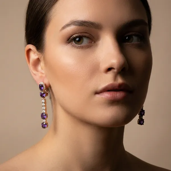 Purple_Stone_Dangle_Ears_Anti_Tarnish_Earring_For_Women