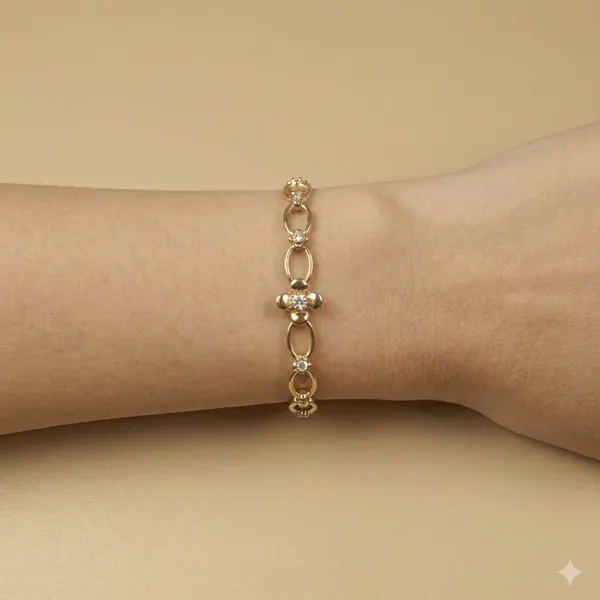 Gold_Dainty_Petal_Link_Anti_Tarnish_Bracelet_For_Women