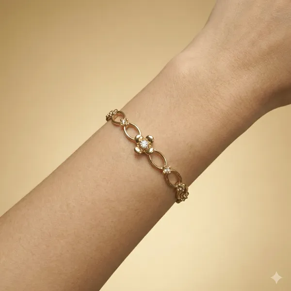 Gold_Dainty_Petal_Link_Anti_Tarnish_Bracelet_For_Women