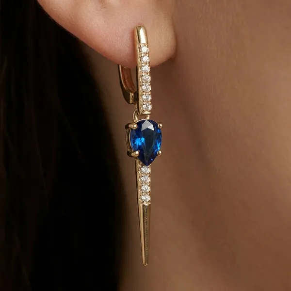 Blue_Crystal_Drop_Spike_Ears_Anti_Tarnish_Earring_For_Women