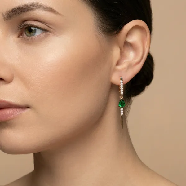 Green_Crystal_Drop_Spike_Ears_Anti_Tarnish_Earring_For_Women