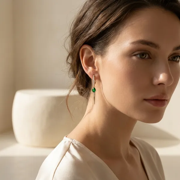 Green_Crystal_Drop_Spike_Ears_Anti_Tarnish_Earring_For_Women