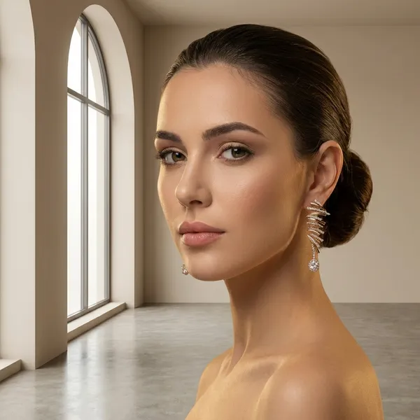 Gold_Crystal_Cascade_Statement_Ears_Anti_Tarnish_Earring_For_Women