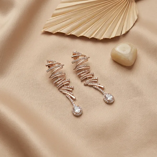 Gold_Crystal_Cascade_Statement_Ears_Anti_Tarnish_Earring_For_Women