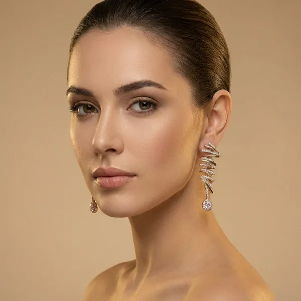 Gold_Crystal_Cascade_Statement_Ears_Anti_Tarnish_Earring_For_Women