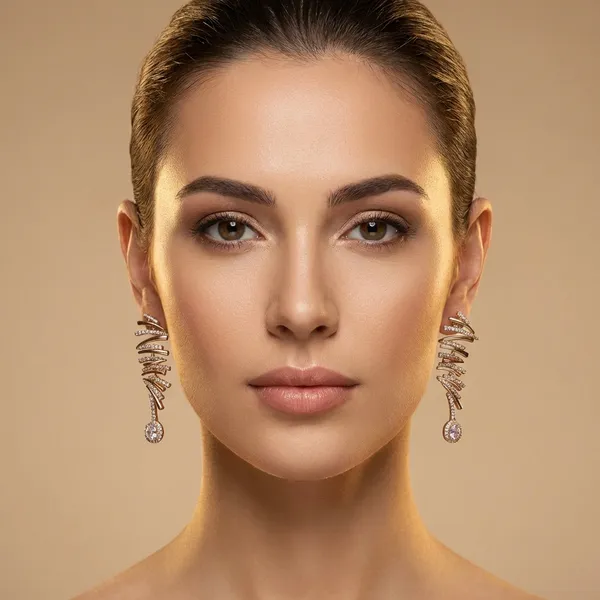 Gold_Crystal_Cascade_Statement_Ears_Anti_Tarnish_Earring_For_Women