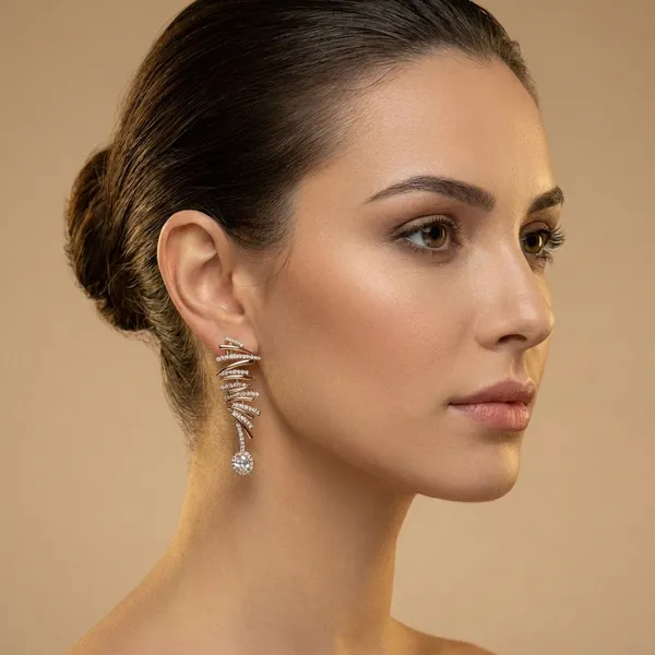 Gold_Crystal_Cascade_Statement_Ears_Anti_Tarnish_Earring_For_Women