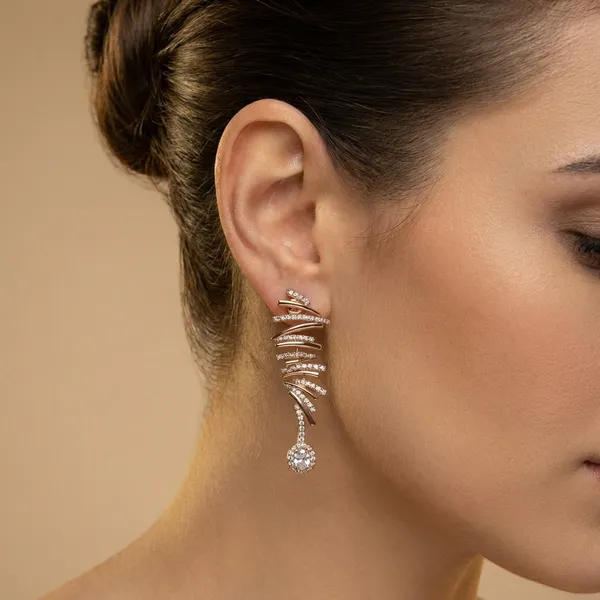 Gold_Crystal_Cascade_Statement_Ears_Anti_Tarnish_Earring_For_Women