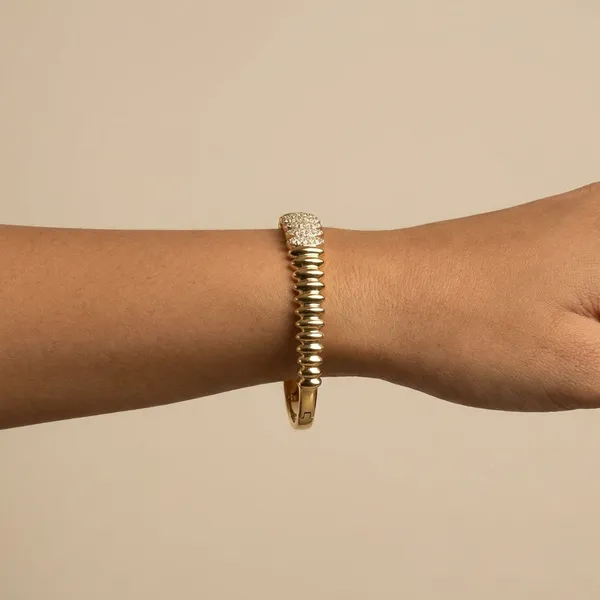 Gold_Elegant_Gold_Textured_Crystal_Bangle_Anti_Tarnish_Ring_Bracelet_For_Women
