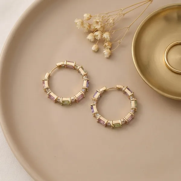 Multicolor_Pastel_Baguette_Hoop_Ears_Anti_Tarnish_Earring_For_Women