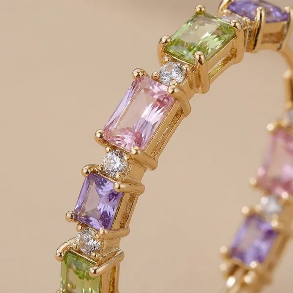 Multicolor_Pastel_Baguette_Hoop_Ears_Anti_Tarnish_Earring_For_Women