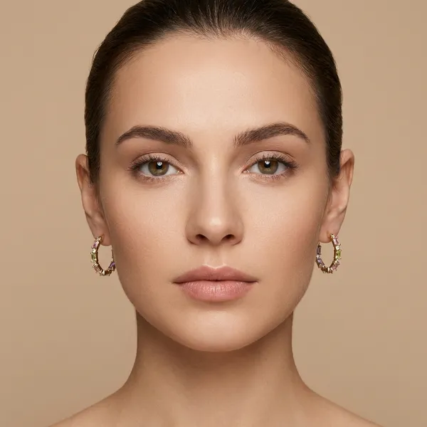 Multicolor_Pastel_Baguette_Hoop_Ears_Anti_Tarnish_Earring_For_Women