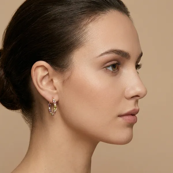 Multicolor_Pastel_Baguette_Hoop_Ears_Anti_Tarnish_Earring_For_Women