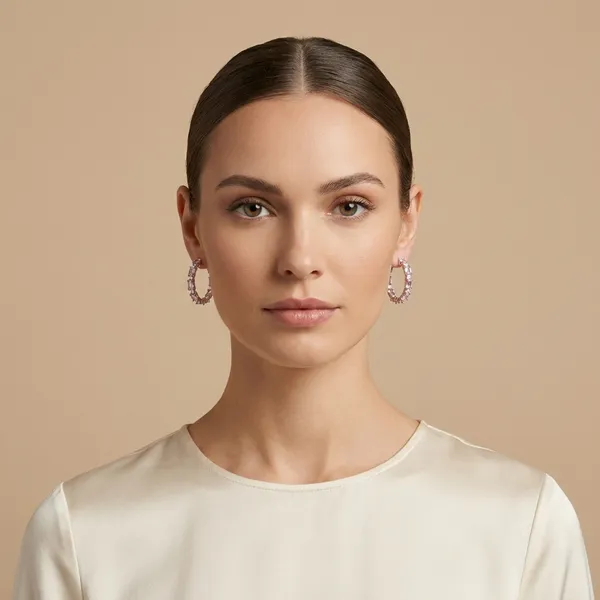 Pink_&_White_Stone_Gold_Hoop_Ears_Anti_Tarnish_Earring_For_Women