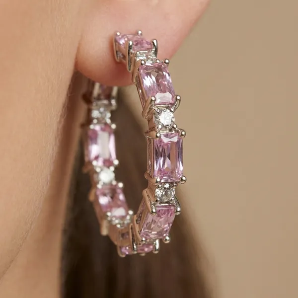Pink_&_White_Stone_Gold_Hoop_Ears_Anti_Tarnish_Earring_For_Women