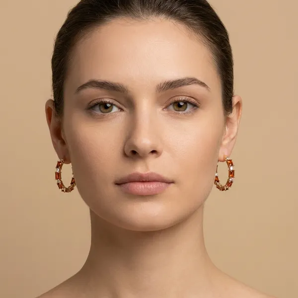 Red_Ruby_And_White_Stone_Gold_Hoop_Ears_Anti_Tarnish_Earring_For_Women