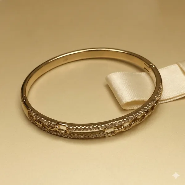 Gold_Chain_Link_Stone_Anti_Tarnish_Ring_Bracelet_For_Women