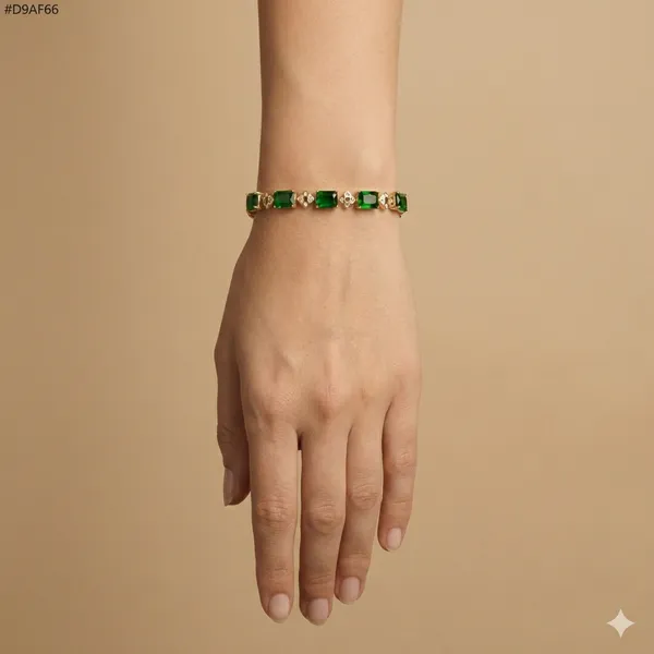 Green_Emerald_Link_Anti_Tarnish_Bracelet_For_Women