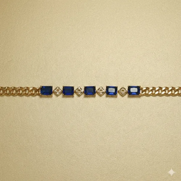 Blue_Azure_Link_Anti_Tarnish_Bracelet_For_Women